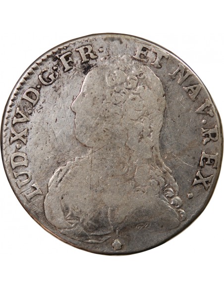 LOUIS XV - 1/2 ECU AUX BRANCHES D'OLIVIER 1729 K BORDEAUX