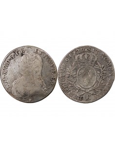 LOUIS XV - 1/2 ECU AUX BRANCHES D'OLIVIER 1729 K BORDEAUX 2