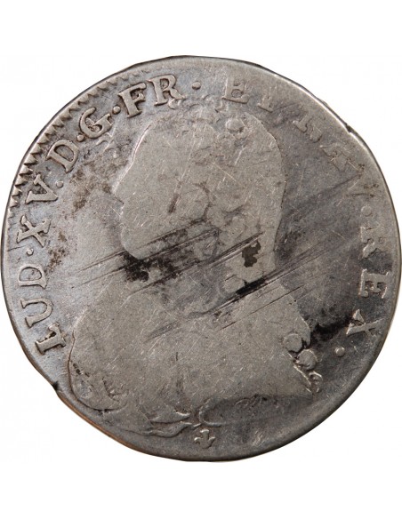 LOUIS XV - 1/2 ECU AUX BRANCHES D'OLIVIER 1729 K BORDEAUX