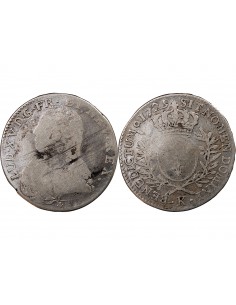 LOUIS XV - 1/2 ECU AUX BRANCHES D'OLIVIER 1729 K BORDEAUX 2