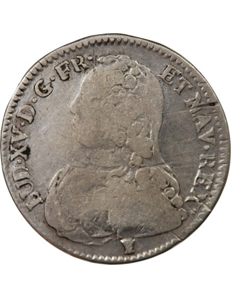 LOUIS XV - 1/2 ECU AUX BRANCHES D'OLIVIER 1729 RENNES