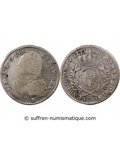 LOUIS XV - 1/2 ECU AUX BRANCHES D'OLIVIER 1729 RENNES