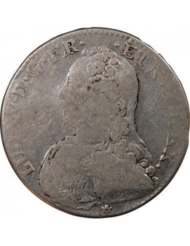 LOUIS XV - 1/2 ECU AUX BRANCHES D'OLIVIER 1732 C CAEN