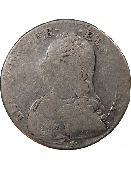 LOUIS XV - 1/2 ECU AUX BRANCHES D'OLIVIER 1732 C CAEN