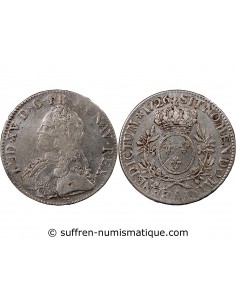 LOUIS XV - ECU AUX BRANCHES D'OLIVIER 1726 A PARIS