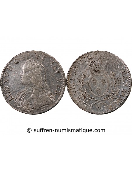 LOUIS XV - ECU AUX BRANCHES D'OLIVIER 1726 W LILLE