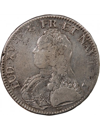 LOUIS XV - ECU AUX BRANCHES D'OLIVIER 1726 A PARIS