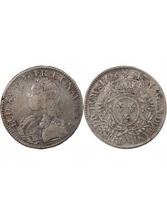 LOUIS XV - ECU AUX BRANCHES D'OLIVIER 1726 A PARIS 2