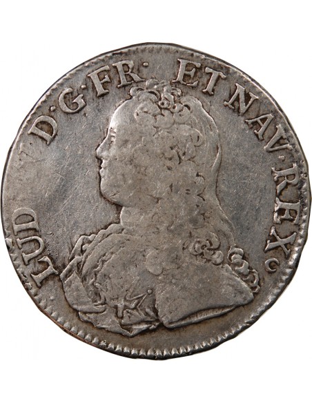 LOUIS XV - ECU AUX BRANCHES D'OLIVIER 1726 E TOURS