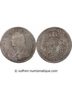 LOUIS XV - ECU AUX BRANCHES D'OLIVIER 1726 A PARIS