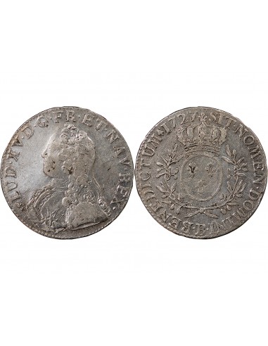 LOUIS XV - ECU AUX BRANCHES D'OLIVIER 1727 B ROUEN