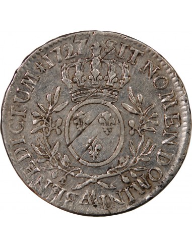LOUIS XV - ECU AUX BRANCHES D'OLIVIER 1727 AA METZ