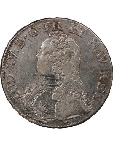 LOUIS XV - ECU AUX BRANCHES D'OLIVIER 1728 A PARIS