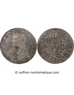 LOUIS XV - ECU AUX BRANCHES D'OLIVIER 1728 A PARIS