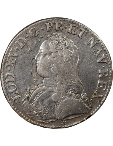 LOUIS XV - ECU AUX BRANCHES D'OLIVIER 1728 C CAEN