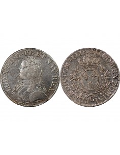LOUIS XV - ECU AUX BRANCHES D'OLIVIER 1728 C CAEN 2