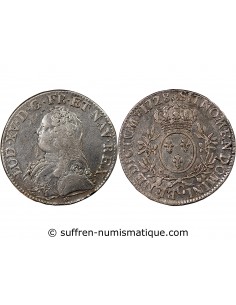 LOUIS XV - ECU AUX BRANCHES D'OLIVIER 1728 C CAEN