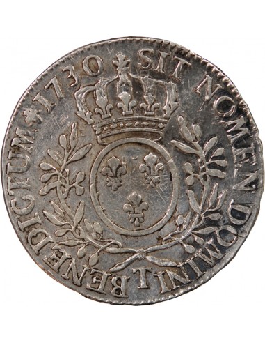 LOUIS XV - ECU AUX BRANCHES D'OLIVIER 1730 T NANTES