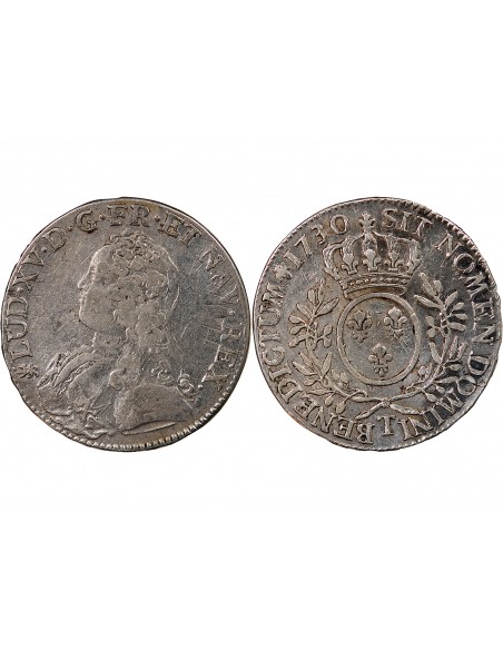 LOUIS XV - ECU AUX BRANCHES D'OLIVIER 1730 T NANTES