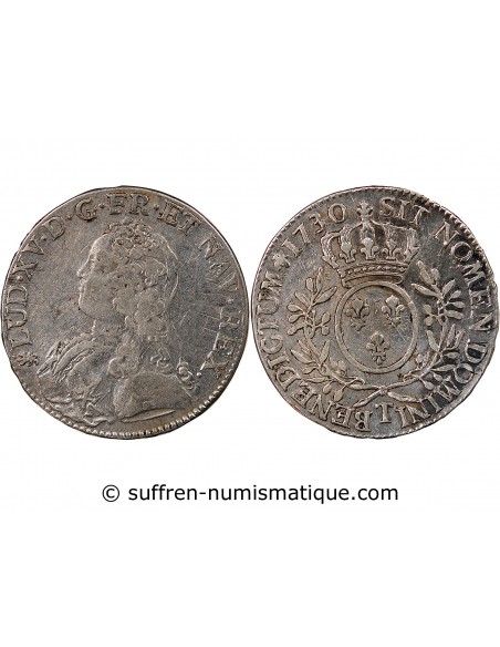 LOUIS XV - ECU AUX BRANCHES D'OLIVIER 1730 T NANTES