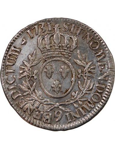 LOUIS XV - ECU AUX BRANCHES D'OLIVIER 1731 RENNES