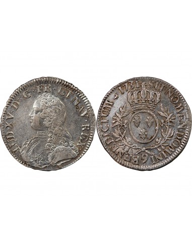 LOUIS XV - ECU AUX BRANCHES D'OLIVIER 1731 RENNES