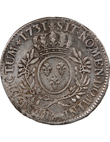 LOUIS XV - ECU AUX BRANCHES D'OLIVIER 1731 PAU