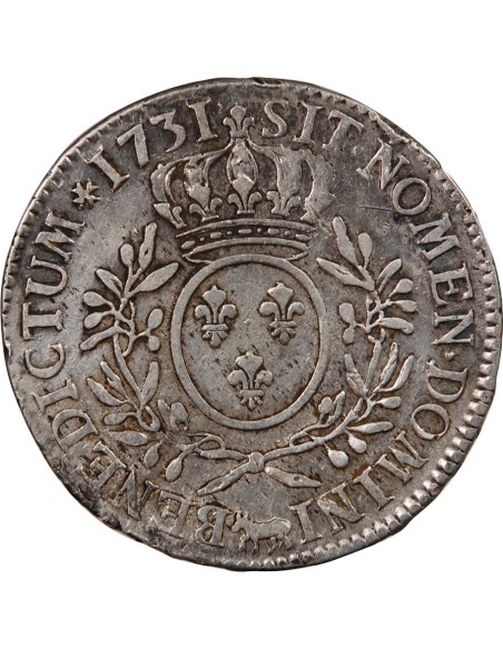 LOUIS XV - ECU AUX BRANCHES D'OLIVIER 1731 PAU