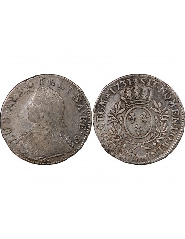 LOUIS XV - ECU AUX BRANCHES D'OLIVIER 1731 PAU