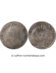 LOUIS XV - ECU AUX BRANCHES D'OLIVIER 1731 PAU