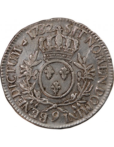 LOUIS XV - ECU AUX BRANCHES D'OLIVIER 1732 RENNES