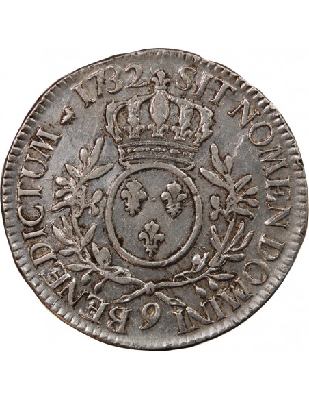 LOUIS XV - ECU AUX BRANCHES D'OLIVIER 1732 RENNES