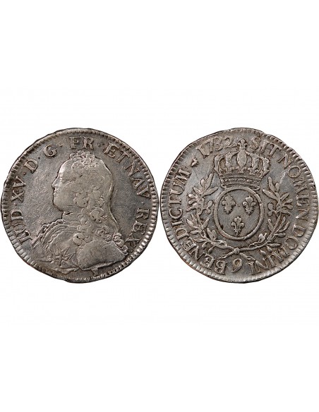 LOUIS XV - ECU AUX BRANCHES D'OLIVIER 1732 RENNES