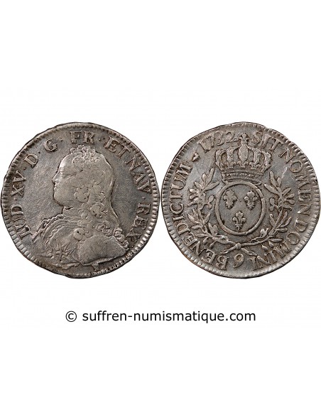 LOUIS XV - ECU AUX BRANCHES D'OLIVIER 1732 RENNES