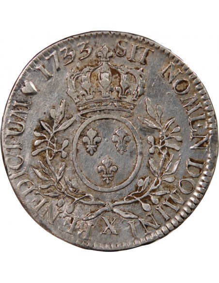 LOUIS XV - ECU AUX BRANCHES D'OLIVIER 1733 X AMIENS