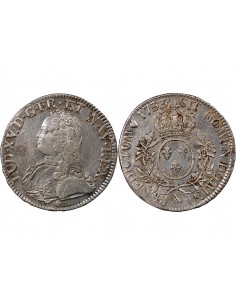 LOUIS XV - ECU AUX BRANCHES D'OLIVIER 1733 X AMIENS 2