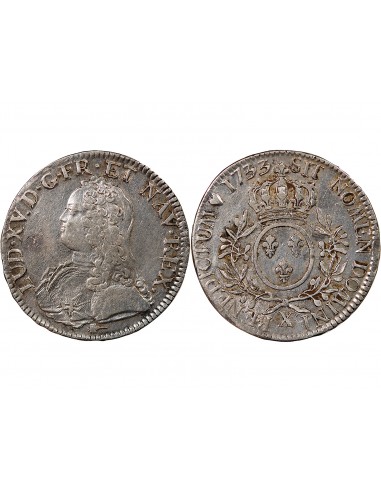 LOUIS XV - ECU AUX BRANCHES D'OLIVIER 1733 X AMIENS