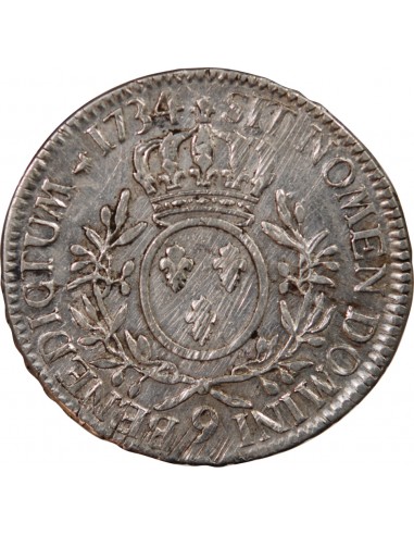 LOUIS XV - ECU AUX BRANCHES D'OLIVIER 1734 RENNES