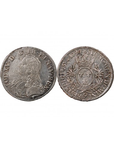 LOUIS XV - ECU AUX BRANCHES D'OLIVIER 1734 RENNES