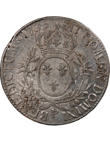 LOUIS XV - ECU AUX BRANCHES D'OLIVIER 1735 P DIJON