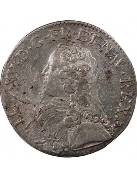 LOUIS XV - ECU AUX BRANCHES D'OLIVIER 1735 P DIJON