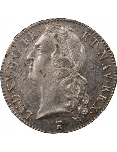 LOUIS XV﻿ - ECU AU BANDEAU ARGENT 1744 T NANTES