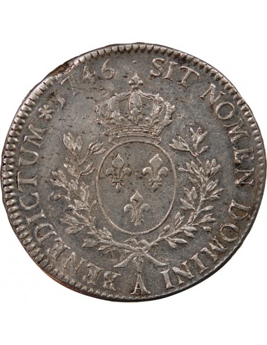 LOUIS XV﻿ - ECU AU BANDEAU ARGENT 1746 A PARIS