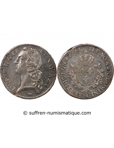 LOUIS XV﻿ - ECU AU BANDEAU ARGENT 1746 A PARIS
