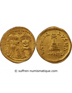 HERACLIUS & HERACLIUS CONSTANTIN - SOLIDUS OR 613 / 638 CONSTANTINOPLE
