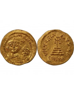 HERACLIUS & HERACLIUS CONSTANTIN - SOLIDUS OR 613 / 638 CONSTANTINOPLE 2