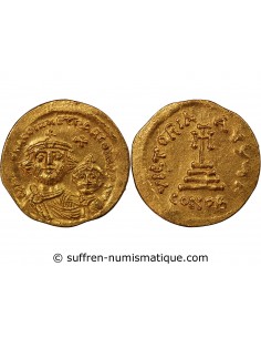 HERACLIUS & HERACLIUS CONSTANTIN - SOLIDUS OR 613 / 638 CONSTANTINOPLE