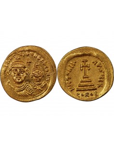 HERACLIUS & HERACLIUS CONSTANTIN - SOLIDUS OR 613 / 638 CONSTANTINOPLE 2