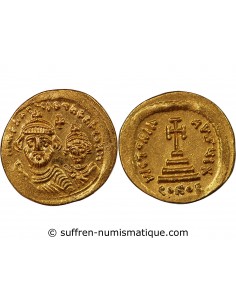 HERACLIUS & HERACLIUS CONSTANTIN - SOLIDUS OR 613 / 638 CONSTANTINOPLE