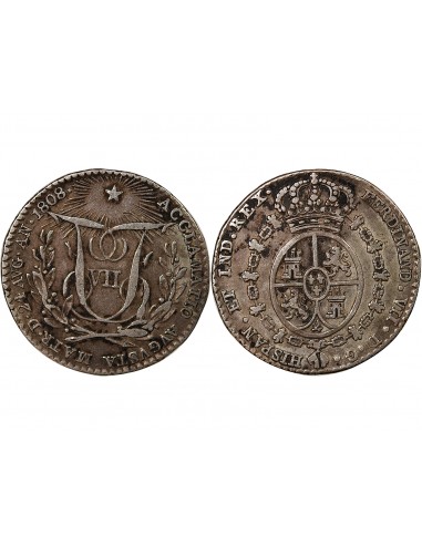 ESPAGNE, FERDINAND VII - MEDAILLE ARGENT DE PROCLAMATION 1808